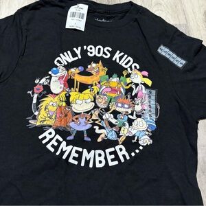 Nickelodeon 90s Kids Remember Black Tee Shirt Small NWT Rugrats